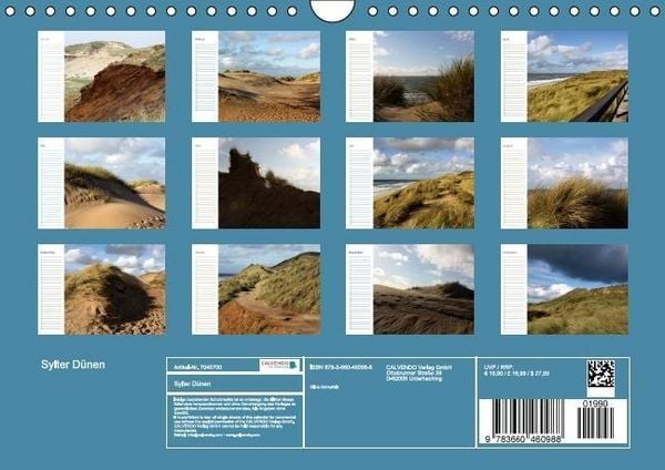 Produktbild: Sylter D&uuml;nen (Wandkalender immerw&auml;hrend DIN A4 quer)
