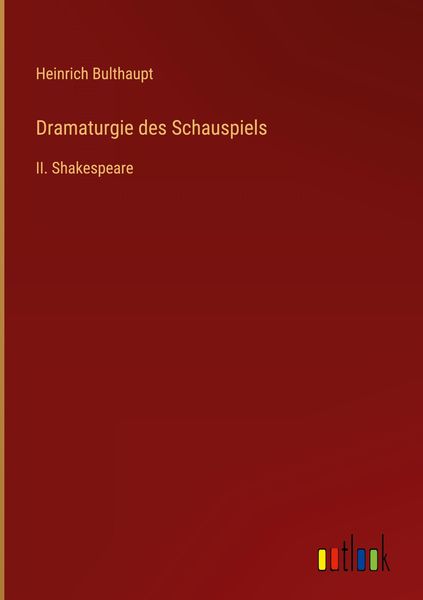 Produktbild: Dramaturgie des Schauspiels