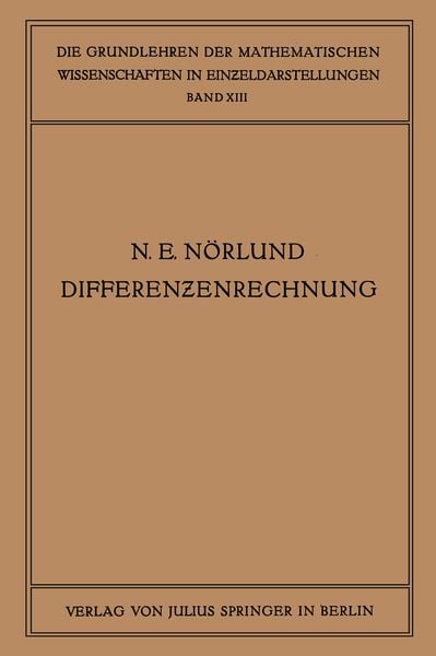 Produktbild: Vorlesungen &uuml;ber Differenzenrechnung