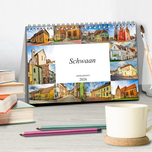 Produktbild: Schwaan Impressionen (Tischkalender 2026 DIN A5 quer), CALVENDO Monatskalender