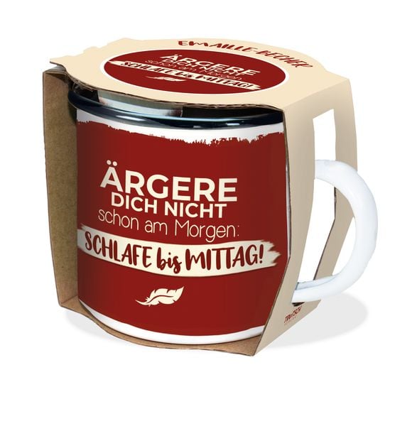 Produktbild: Trötsch Emaille Becher Ärgere Dich Nicht