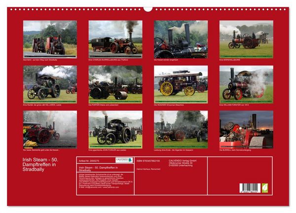 Produktbild: Irish Steam - 50. Dampftreffen in Stradbally (Wandkalender 2026 DIN A2 quer), CALVENDO Monatskalender