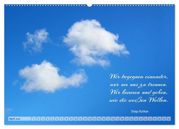 Produktbild: Die Wolken: "Schauspieler der L&uuml;fte" (Wandkalender 2026 DIN A2 quer), CALVENDO Monatskalender