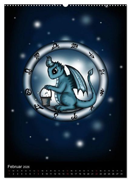 Produktbild: Drachen-Sternzeichen (Wandkalender 2026 DIN A2 hoch), CALVENDO Monatskalender