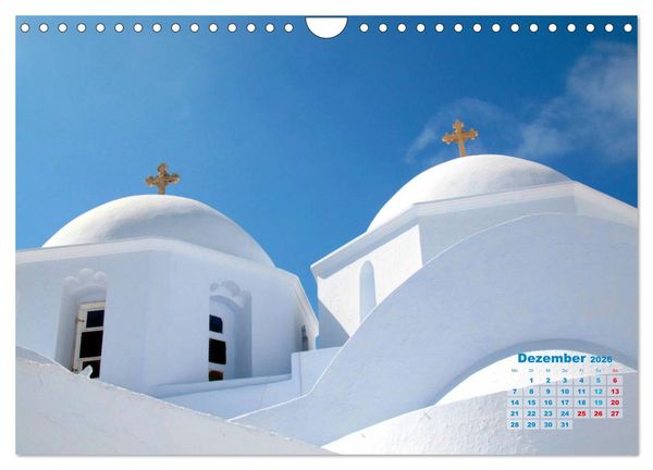Produktbild: Liebenswertes Griechenland Amorgos und Mykonos (Wandkalender 2026 DIN A4 quer), CALVENDO Monatskalender