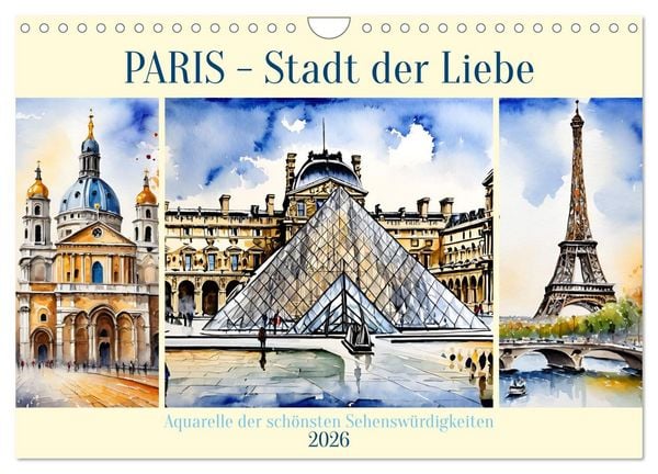 Produktbild: Paris - Stadt der Liebe (Wandkalender 2026 DIN A4 quer), CALVENDO Monatskalender