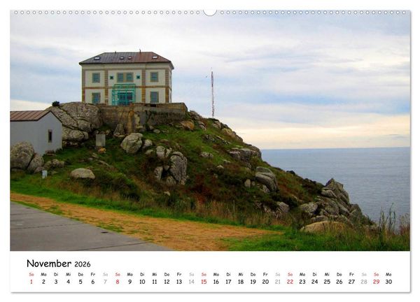 Produktbild: Jakobsweg - Camino Finisterre (hochwertiger Premium Wandkalender 2026 DIN A2 quer), Kunstdruck in Hochglanz