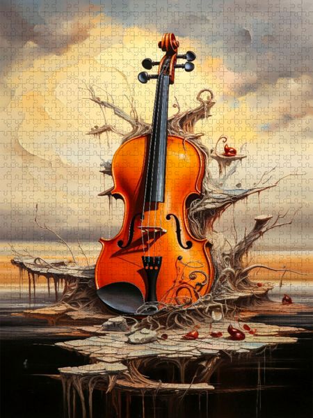 Produktbild: CALVENDO Puzzle Die Geige | 2000 Teile Lege-Gr&ouml;&szlig;e 90x67cm Foto-Puzzle f&uuml;r gl&uuml;ckliche Stunden