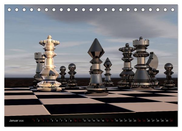 Produktbild: SCHACH - Spiel der K&ouml;nige (Tischkalender 2026 DIN A5 quer), CALVENDO Monatskalender