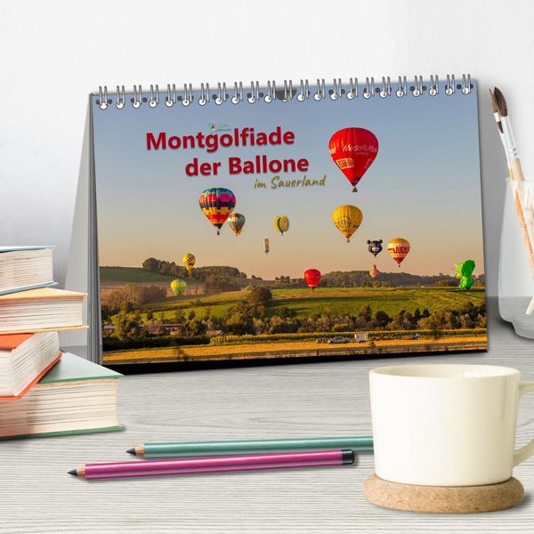 Produktbild: Montgolfiade der Ballone im Sauerland (Tischkalender 2026 DIN A5 quer), CALVENDO Monatskalender