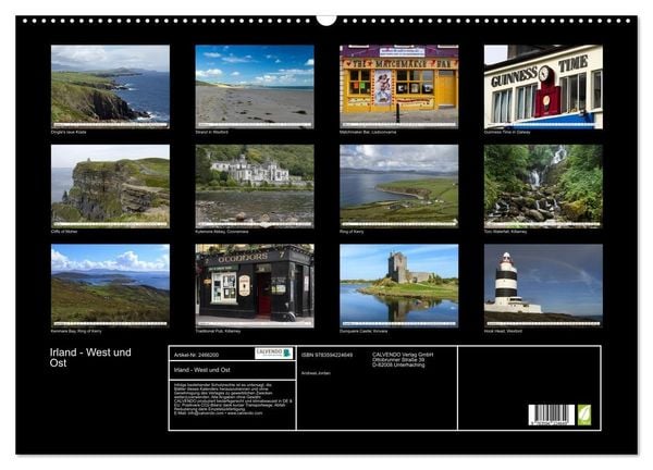 Produktbild: Irland - West und Ost (Wandkalender 2027 DIN A2 quer), CALVENDO Monatskalender