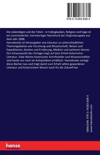 Produktbild: Die Lebendigen und die Toten