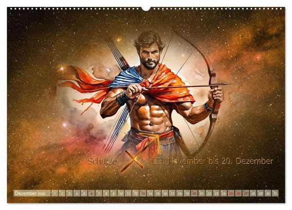 Produktbild: Galaktische Sternkreiszeichen (hochwertiger Premium Wandkalender 2026 DIN A2 quer), Kunstdruck in Hochglanz