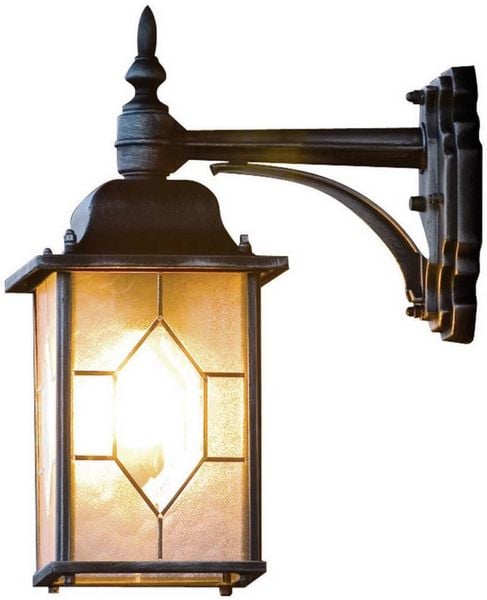 Produktbild: Konstsmide Milano 7248-759 Au&szlig;enwandleuchte Energiesparlampe, LED E27 75W Schwarz, Silber