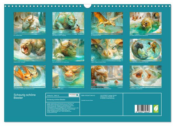 Produktbild: Schaurig sch&ouml;ne Biester (Wandkalender 2026 DIN A3 quer), CALVENDO Monatskalender