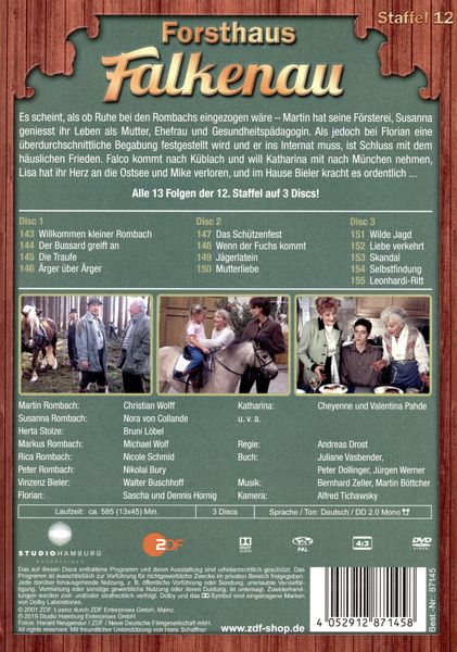 Produktbild: Forsthaus Falkenau - Staffel 12 [3 DVDs]