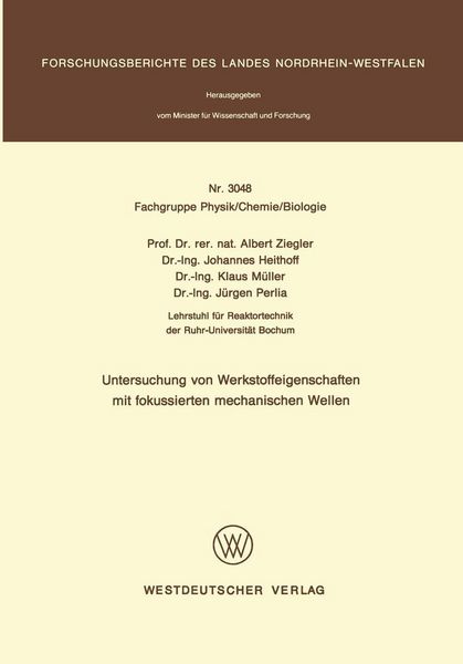 Produktbild: Untersuchung von Werkstoffeigenschaften mit fokussierten mechanischen Wellen