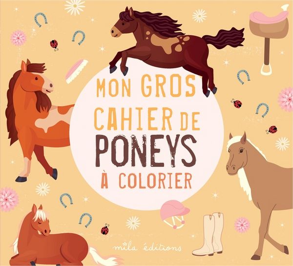 Produktbild: Mon gros cahier de poneys &agrave; colorier