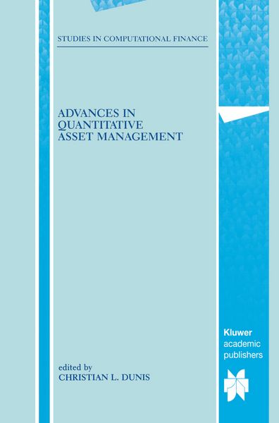 Produktbild: Advances in Quantitative Asset Management