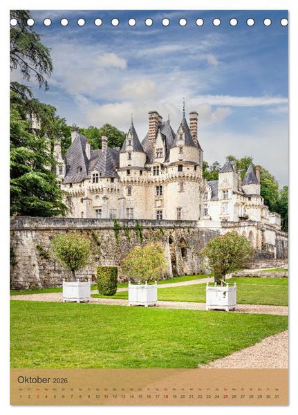 Produktbild: Die Schl&ouml;sser im Loiretal (Tischkalender 2026 DIN A5 hoch), CALVENDO Monatskalender