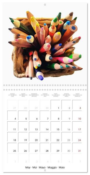 Produktbild: Painting makes you happy - Colourful art material in portrait (Wall Calendar 2026 12 &times; 12 Inch) CALVENDO 12 Month Wall Calendar