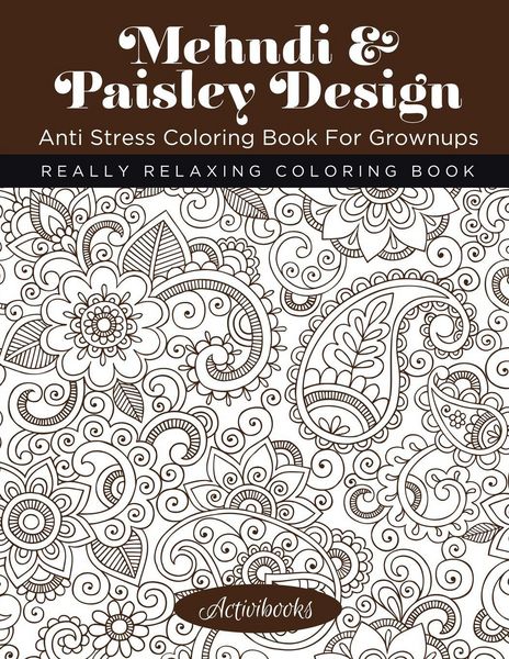 Produktbild: Mehndi & Paisley Design Anti Stress Coloring Book For Grownups