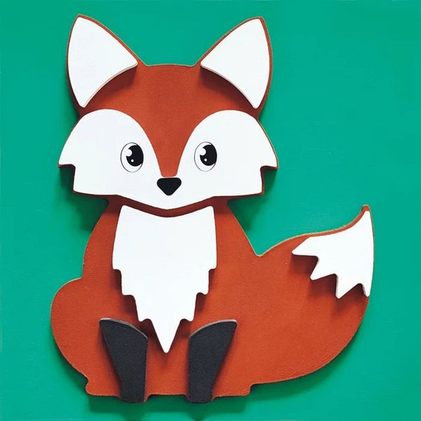 Produktbild: ALADINE - 3D-Holzbild zum Bemalen Fuchs