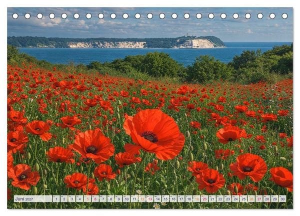 Produktbild: Inseltr&auml;ume R&uuml;gen &ndash; 12 Monate pure Ostsee-Magie (Tischkalender 2027 DIN A5 quer), CALVENDO Monatskalender