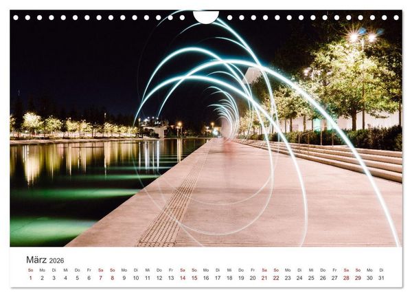 Produktbild: Lightpainting - Malen mit Licht und Zeit (Wandkalender 2026 DIN A4 quer), CALVENDO Monatskalender