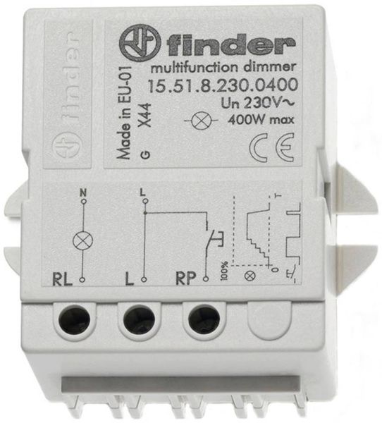 Produktbild: Stromsto&szlig;-Schalter Auf-/Unterputz Finder 15.51.8.230.0400 1 Schlie&szlig;er 230 V/AC 400 W 1 St.