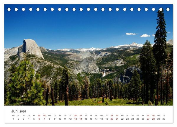 Produktbild: Yosemite - Nationalpark (Tischkalender 2026 DIN A5 quer), CALVENDO Monatskalender