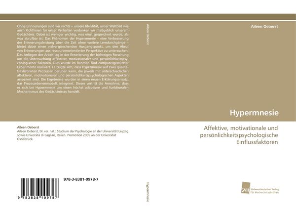 Produktbild: Oeberst, A: Hypermnesie