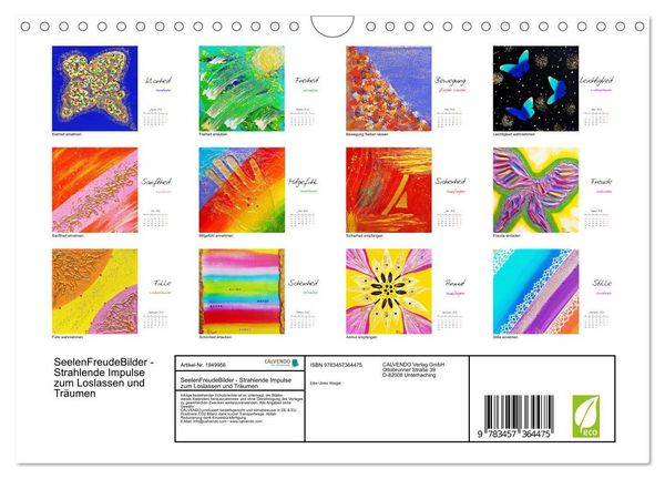 Produktbild: SeelenFreudeBilder - Strahlende Impulse zum Loslassen und Tr&auml;umen (Wandkalender 2026 DIN A4 quer), CALVENDO Monatskalender