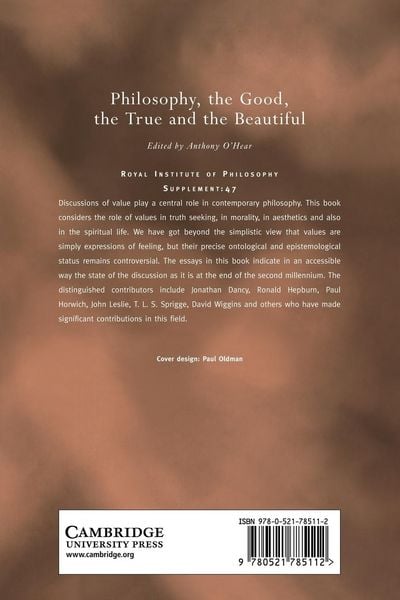 Produktbild: Philosophy, the Good, the True and the Beautiful