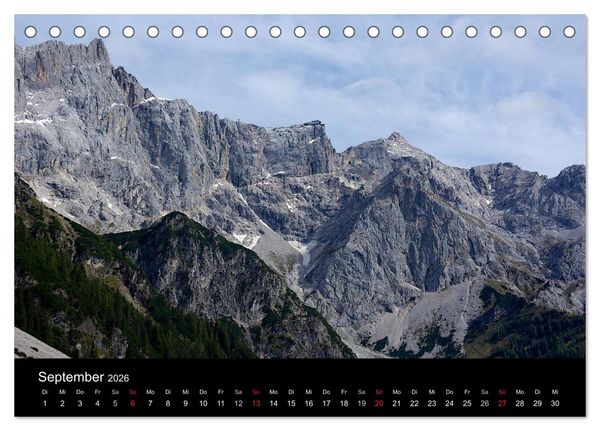 Produktbild: Der Dachstein - Massiv in den Alpen (Tischkalender 2026 DIN A5 quer), CALVENDO Monatskalender
