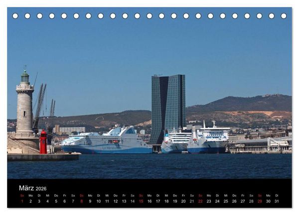 Produktbild: MARSEILLE - Die Hafenmetropole an der C&ocirc;te d'Azur (Tischkalender 2026 DIN A5 quer), CALVENDO Monatskalender
