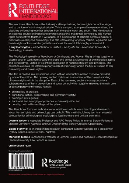 Produktbild: The Routledge International Handbook of Criminology and Human Rights