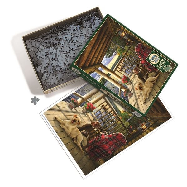 Produktbild: COBBLE HILL PUZZLES - H&uuml;ttenveranda 1000 Teile