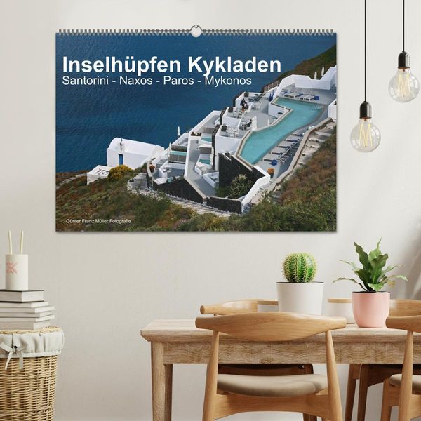 Produktbild: Inselh&uuml;pfen Kykladen Santorini - Naxos - Paros - Mykonos (Wandkalender 2026 DIN A2 quer), CALVENDO Monatskalender