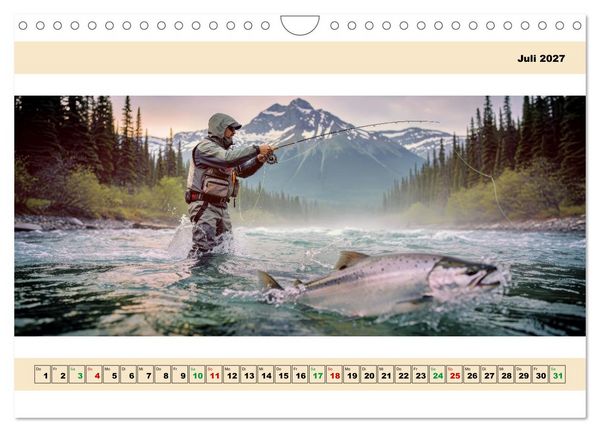 Produktbild: Alaska - Angeln auf Lachs - Panorama (Wandkalender 2027 DIN A4 quer), CALVENDO Monatskalender