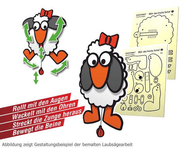 Produktbild: Laubs&auml;gevorlage Bea - das freche Schaf