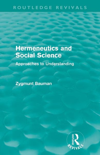 Produktbild: Hermeneutics and Social Science (Routledge Revivals)