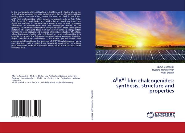 Produktbild: AIIBVI film chalcogenides: synthesis, structure and properties