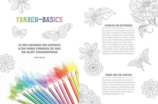Produktbild: Colorful Mandala &ndash; Bl&uuml;ten und Schmetterlinge