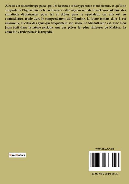 Produktbild: Le Misanthrope