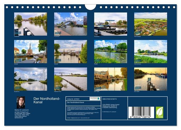Produktbild: Der Nordholland-Kanal (Wandkalender 2026 DIN A4 quer), CALVENDO Monatskalender