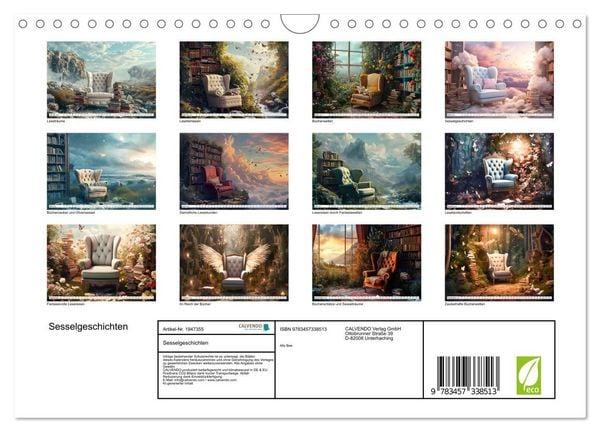 Produktbild: Sesselgeschichten (Wandkalender 2026 DIN A4 quer), CALVENDO Monatskalender
