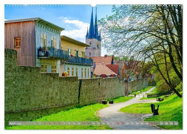 Produktbild: Ein Blick auf M&uuml;hlhausen in Th&uuml;ringen (hochwertiger Premium Wandkalender 2026 DIN A2 quer), Kunstdruck in Hochglanz