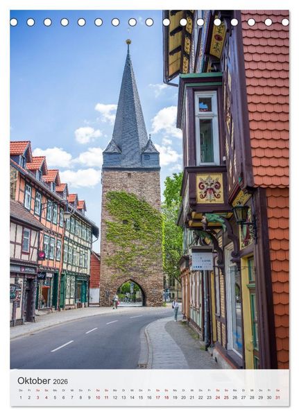 Produktbild: Wernigerode - Mittelalterliches Flair am Rande des Harzes (Tischkalender 2026 DIN A5 hoch), CALVENDO Monatskalender