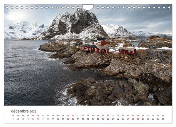 Produktbild: R&eacute;flexions dans les &icirc;les Lofoten (Calendrier mural 2026 DIN A4 vertical), CALVENDO calendrier mensuel